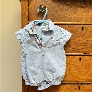 Baby Blue Short Sleeve Onesie
